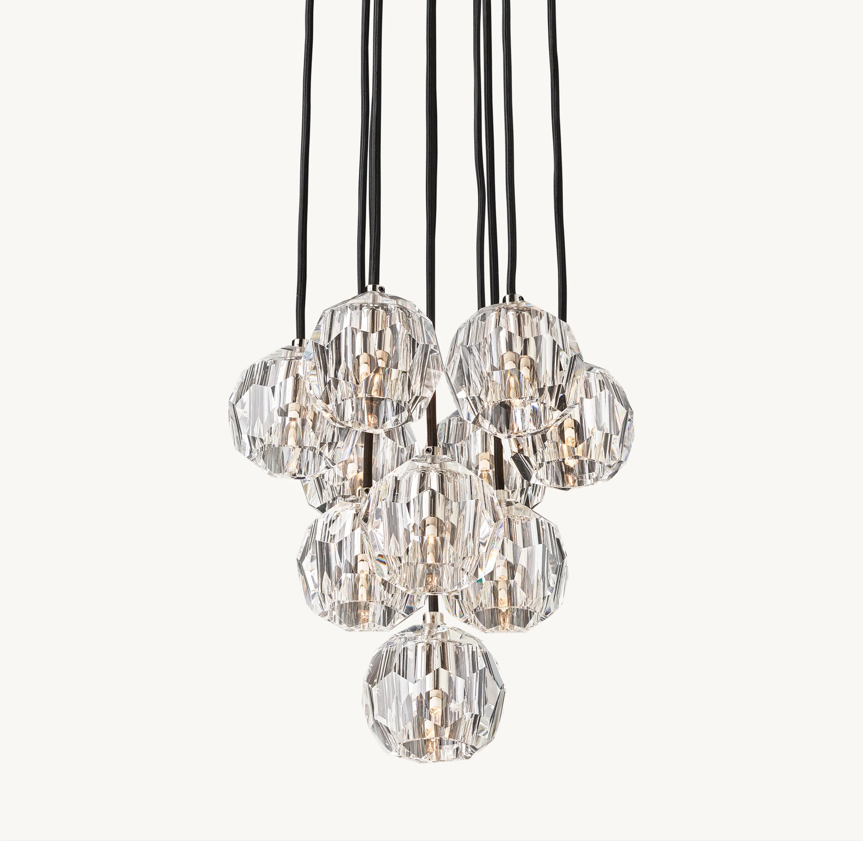 14 Inch Crystal Cluster Chandelier – Boule