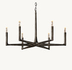 36 Inch Forged Candlestick Chandelier - Thaddeus