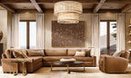 60 Inch Ribbed Glass Two-Tier Chandelier - San Marco