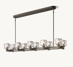 54 Inch Crystal Double Linear Candle Chandelier - Demaret