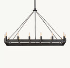41 Inch Vintage Filament Tubular Candle Rectangular Chandelier - Camino
