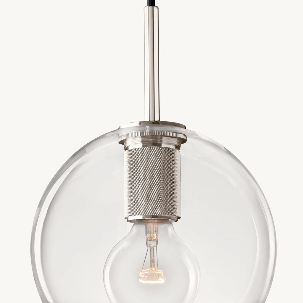 8 Inch Globe Glass Pendant Light - Utilitaire