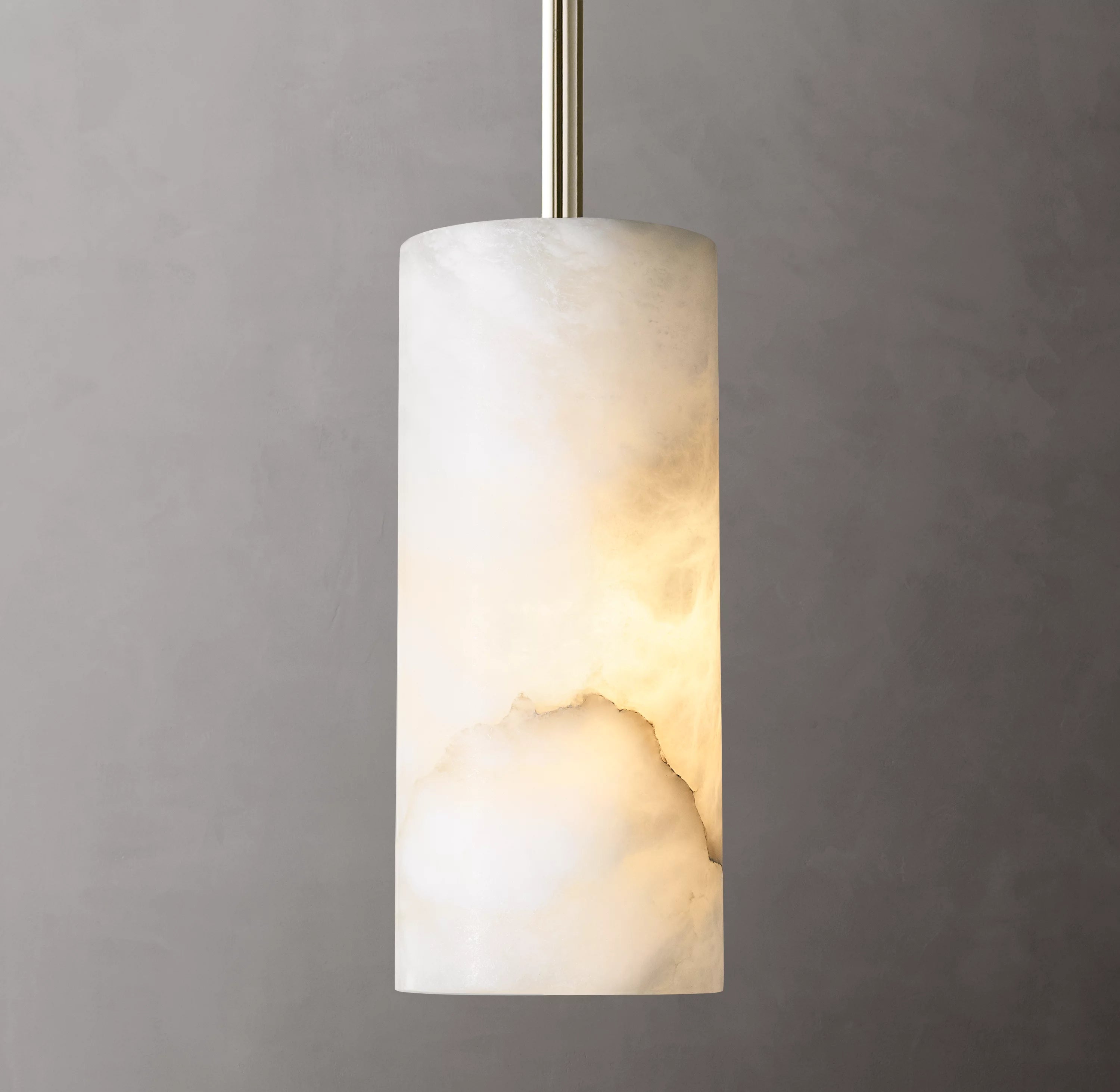 4 Inch Hand-carved Alabaster Cylinder Pendant Light - Celestial