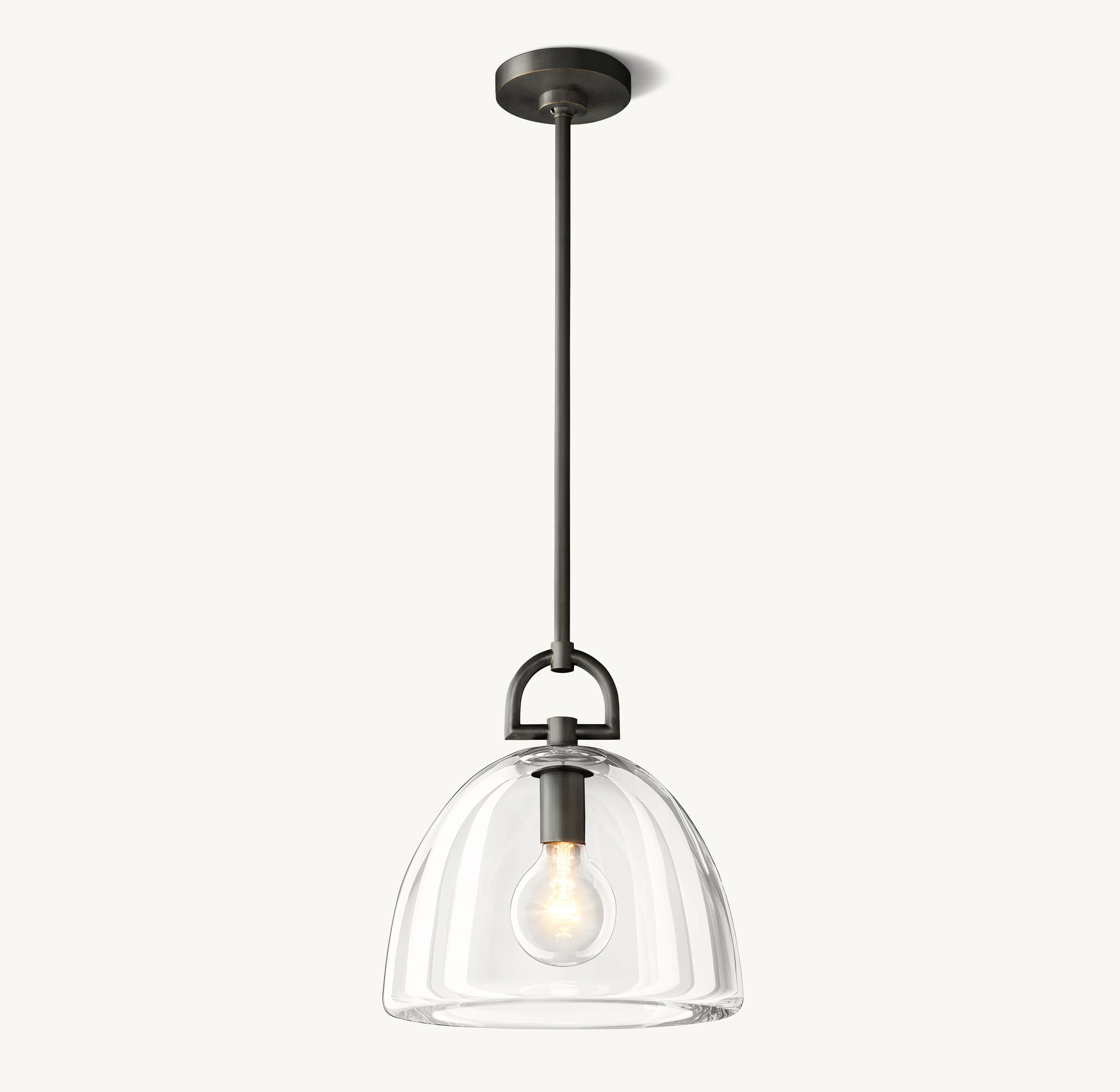 7 Inch Dome Crystal Pendant Light - Botanist