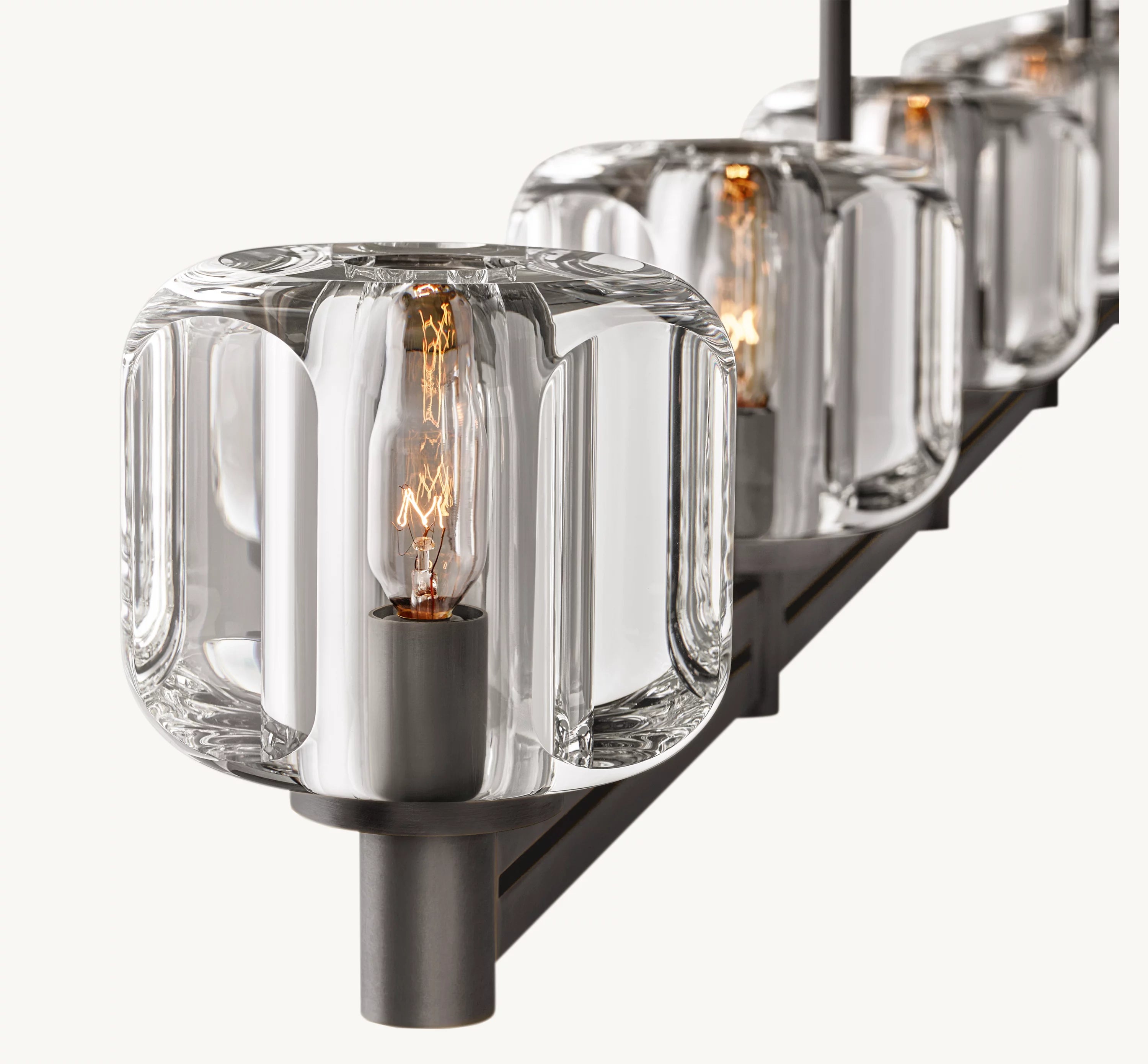 72 Inch Crystal Linear Candle Chandelier - Demaret