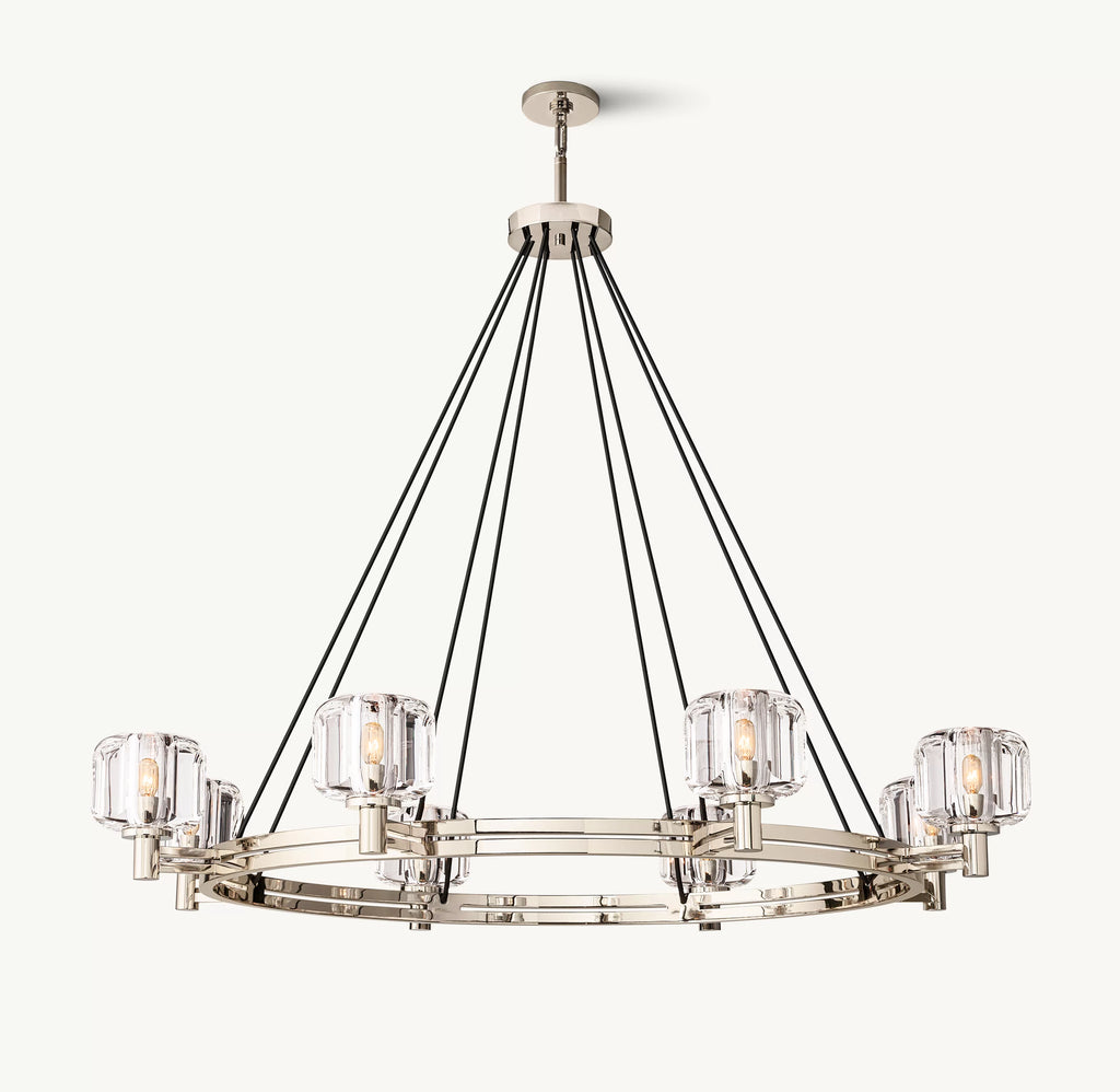 48 Inch Crystal Round Candle Chandelier - Demaret