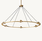 60 Inch Globe Crystal Ring Chandelier - Eclatant