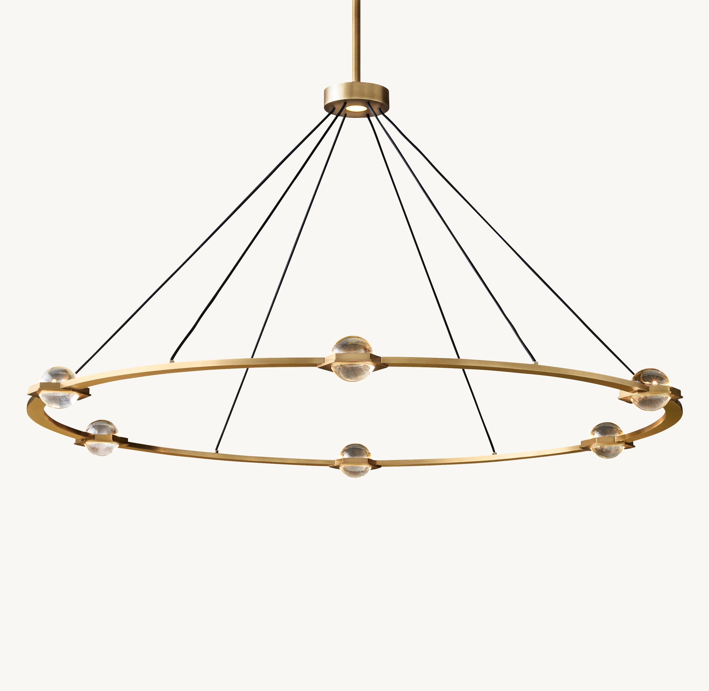 60 Inch Globe Crystal Ring Chandelier - Eclatant