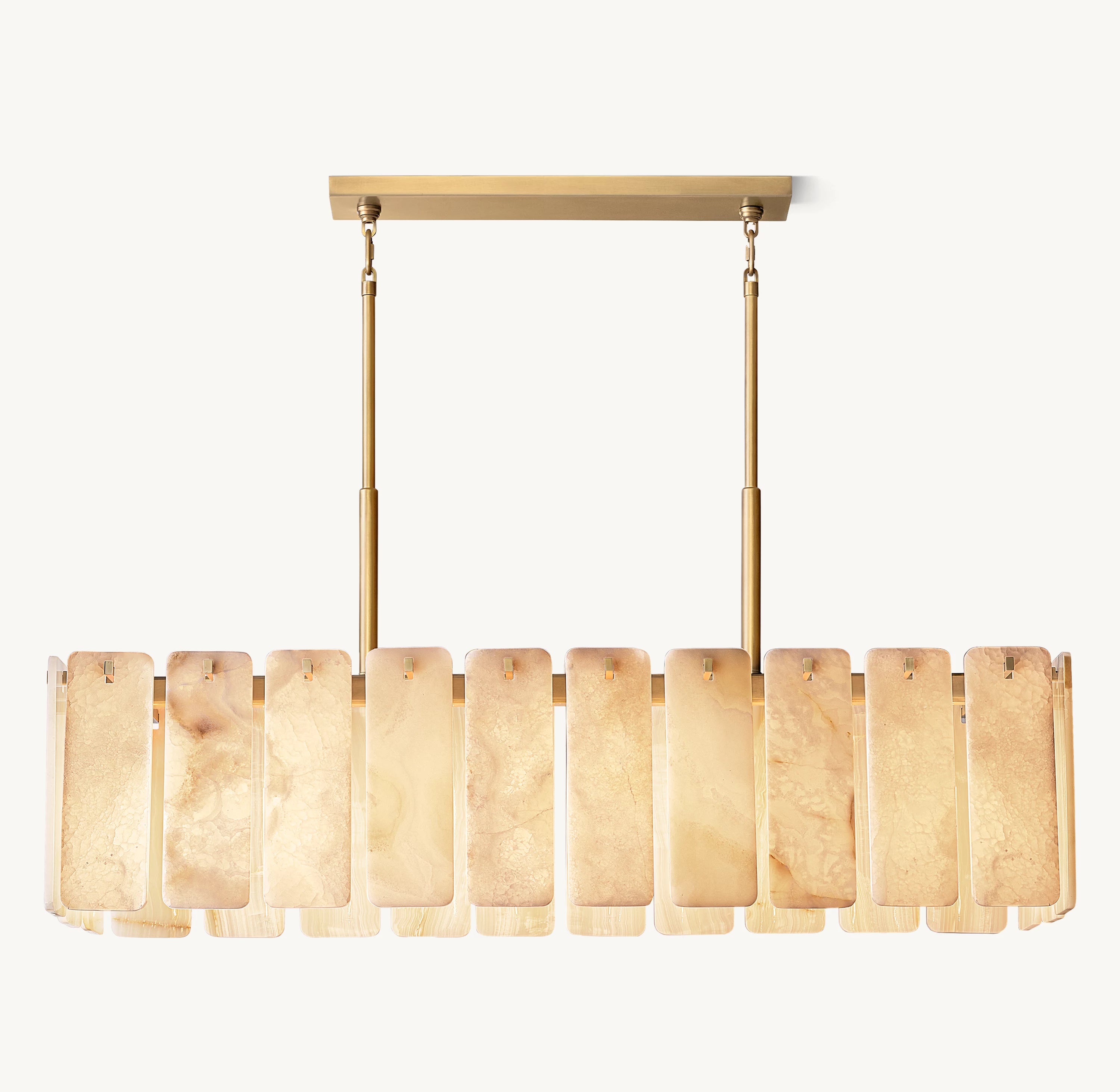 60 Inch Alabaster Rectangular Chandelier - Calamette