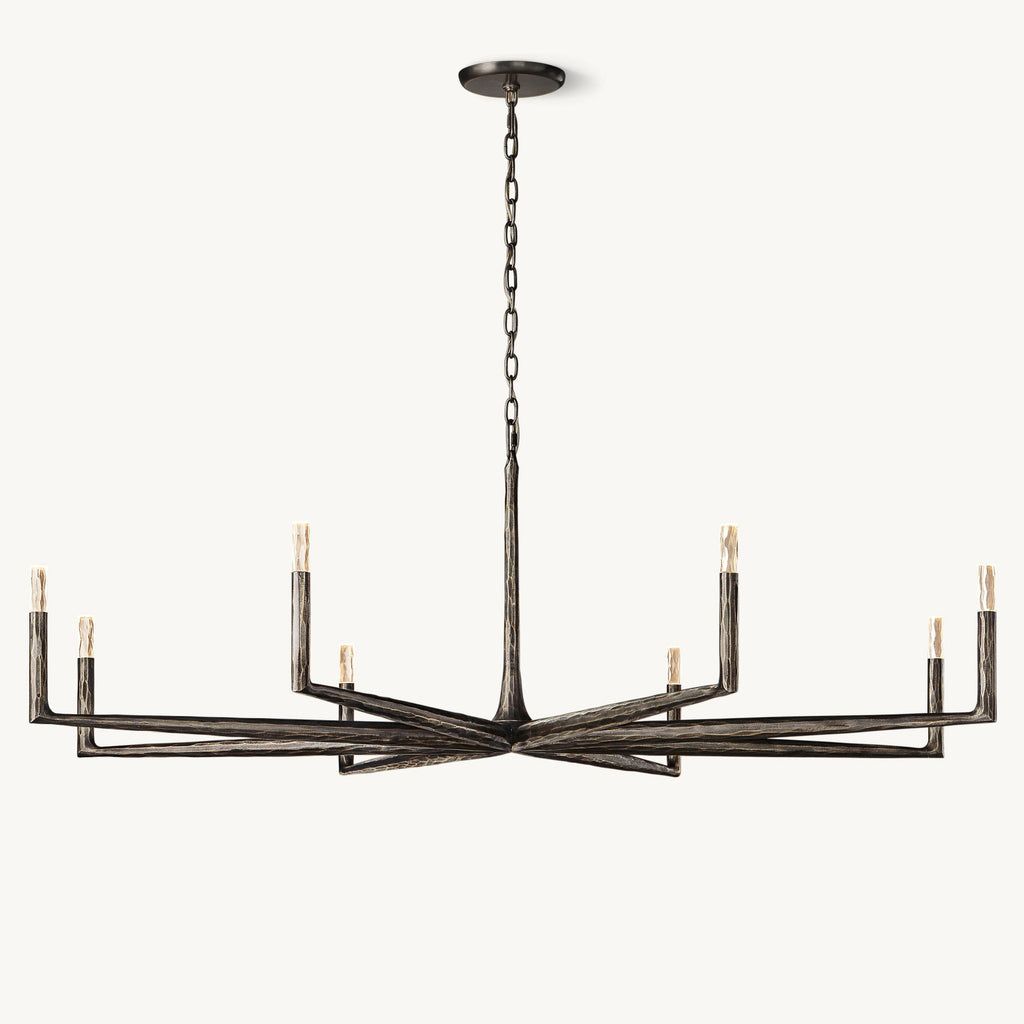 60 Inch Forged Candlestick Chandelier - Thaddeus