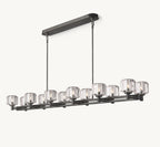 72 Inch Crystal Double Linear Candle Chandelier - Demaret