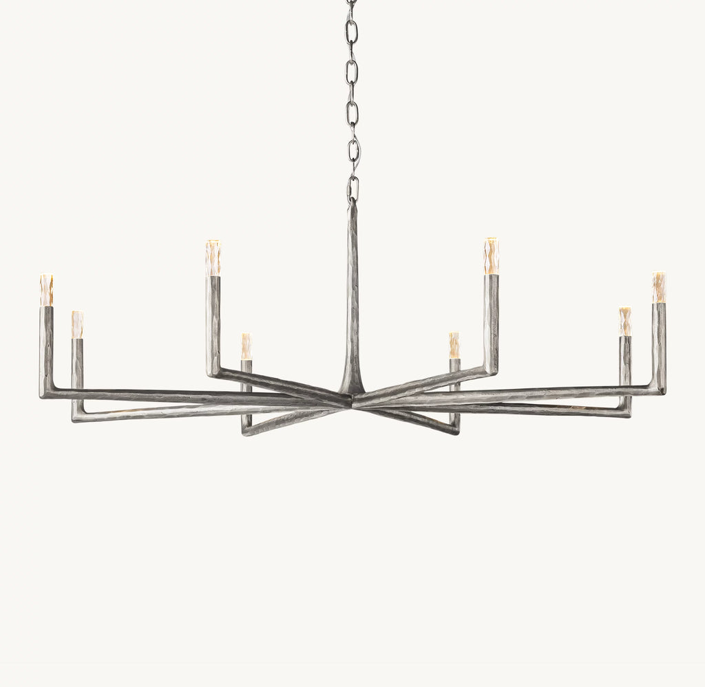 60 Inch Forged Candlestick Chandelier - Thaddeus