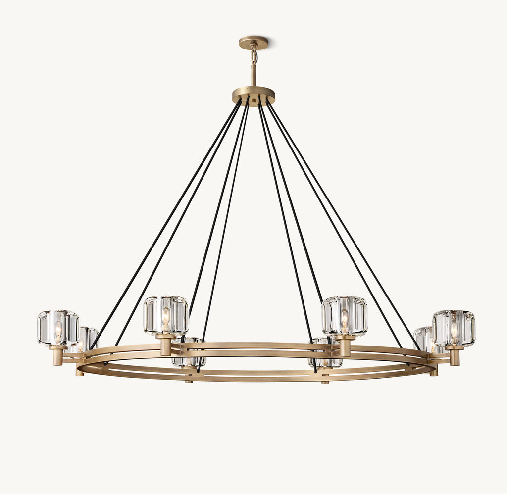 60 Inch Crystal Round Candle Chandelier - Demaret