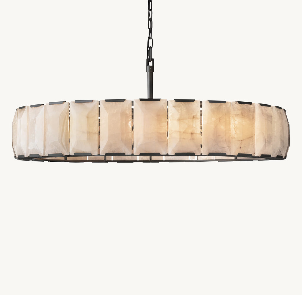 60 Inch Alabaster Round Chandelier – Harlow