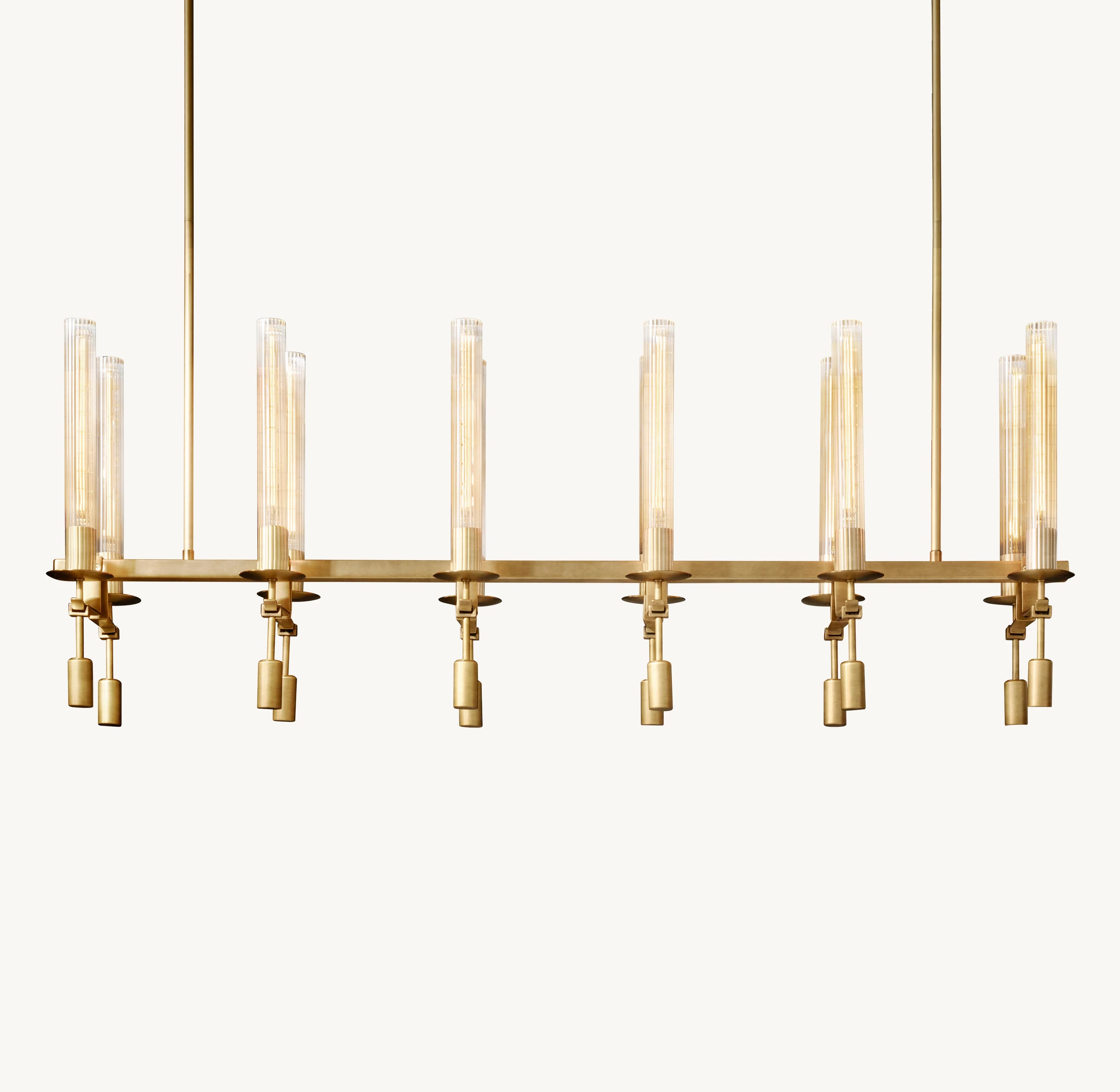 54 Inch Candle Linear Chandelier - Fontanelle