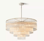 40 Inch Crystal Rod Tiered Chandelier - Amadeo
