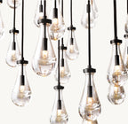 60 Inch Raindrop Glass Round Chandelier – Ava