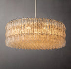46 Inch Clear Murano Glass Round Chandelier - Chiara