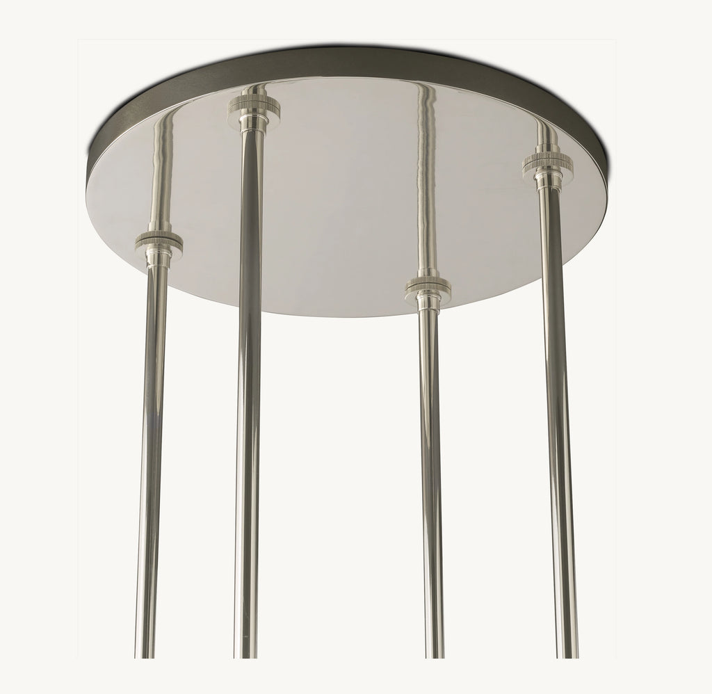 48 Inch Cylindrical Glass Candle Round Chandelier - Ravelle