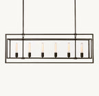 54 Inch Glass Rectangular Chandelier - Beckman