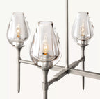 65 Inch Torchiere Crystal Linear Chandelier - Tulip