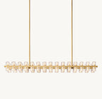 54 Inch Hexagonal Crystal Linear Chandelier – Arcachon