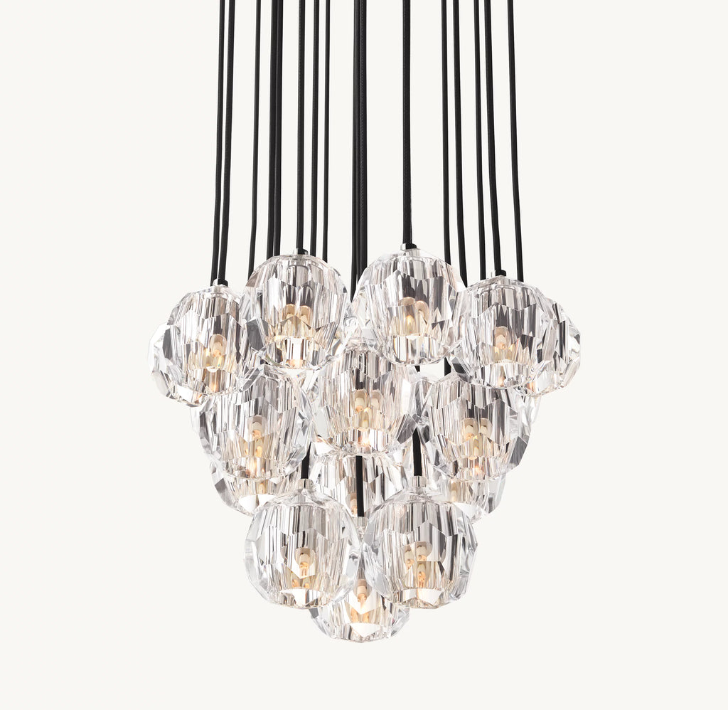 19 Inch Crystal Cluster Chandelier – Boule