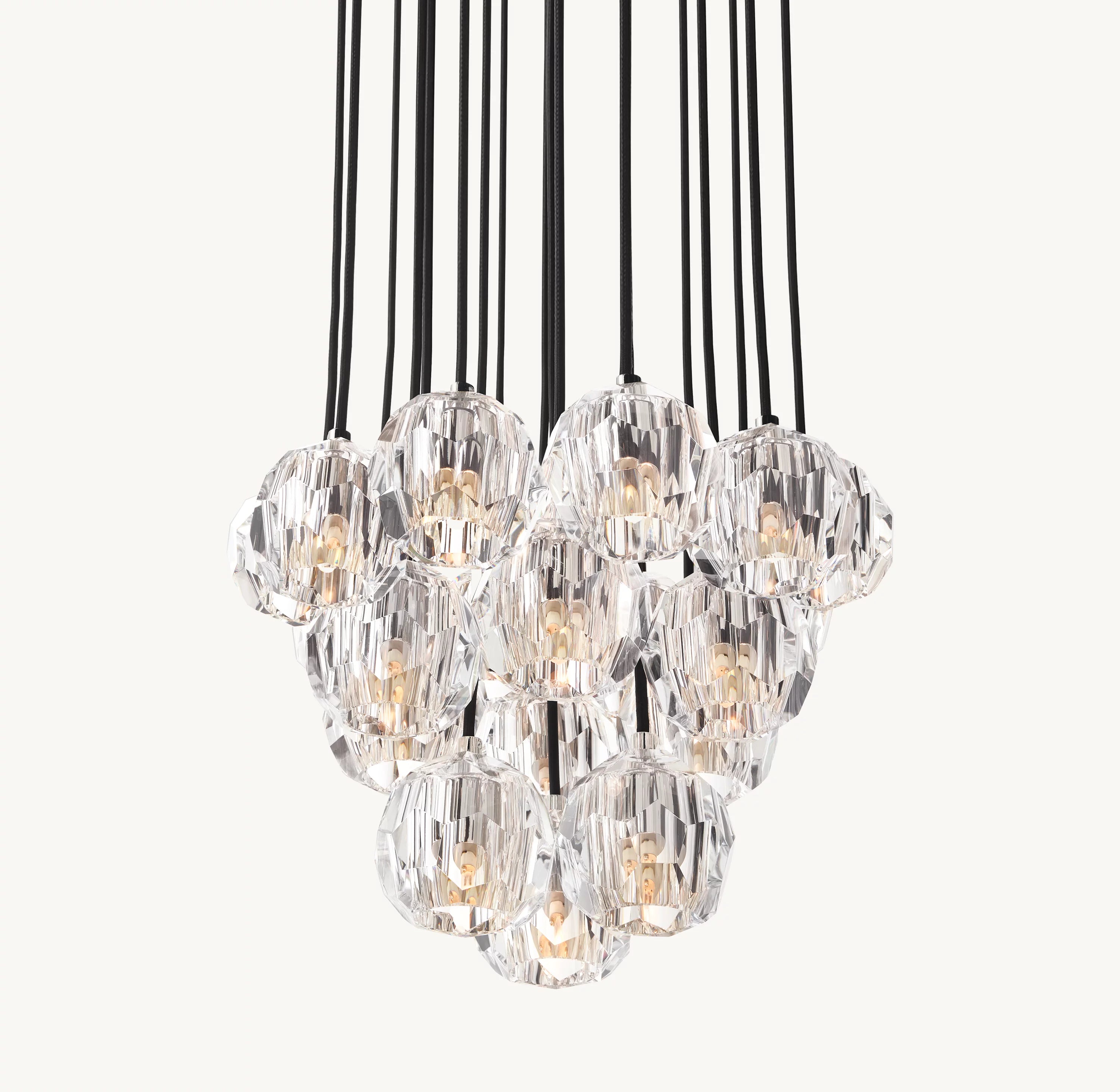 19 Inch Crystal Cluster Chandelier – Boule