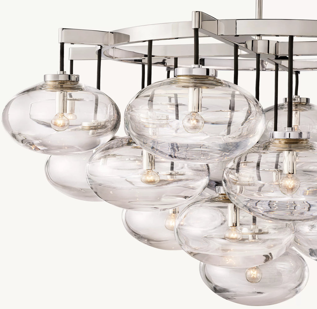 48 Inch Globe Glass Cluster Chandelier - Cabrette