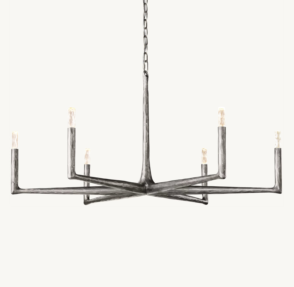 48 Inch Forged Candlestick Chandelier - Thaddeus