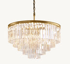 32 Inch Crystal Prism Tiered Chandelier - Odeon