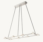 54 Inch Globe Crystal Rectangular Chandelier - Eclatant