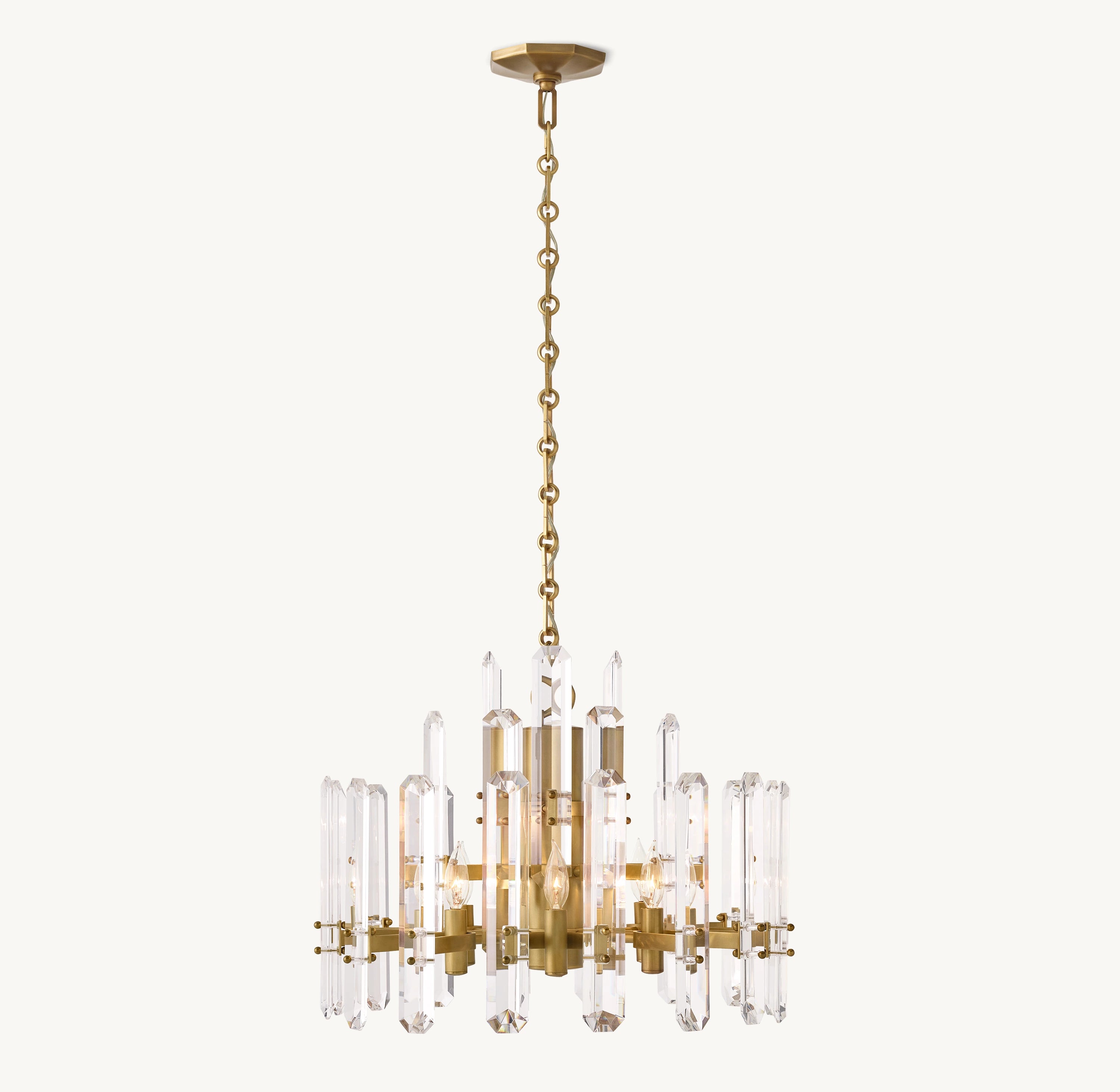 24 Inch Crystal Prism Round Chandelier - Bonnington