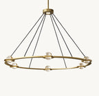 48 Inch Globe Crystal Ring Chandelier - Eclatant