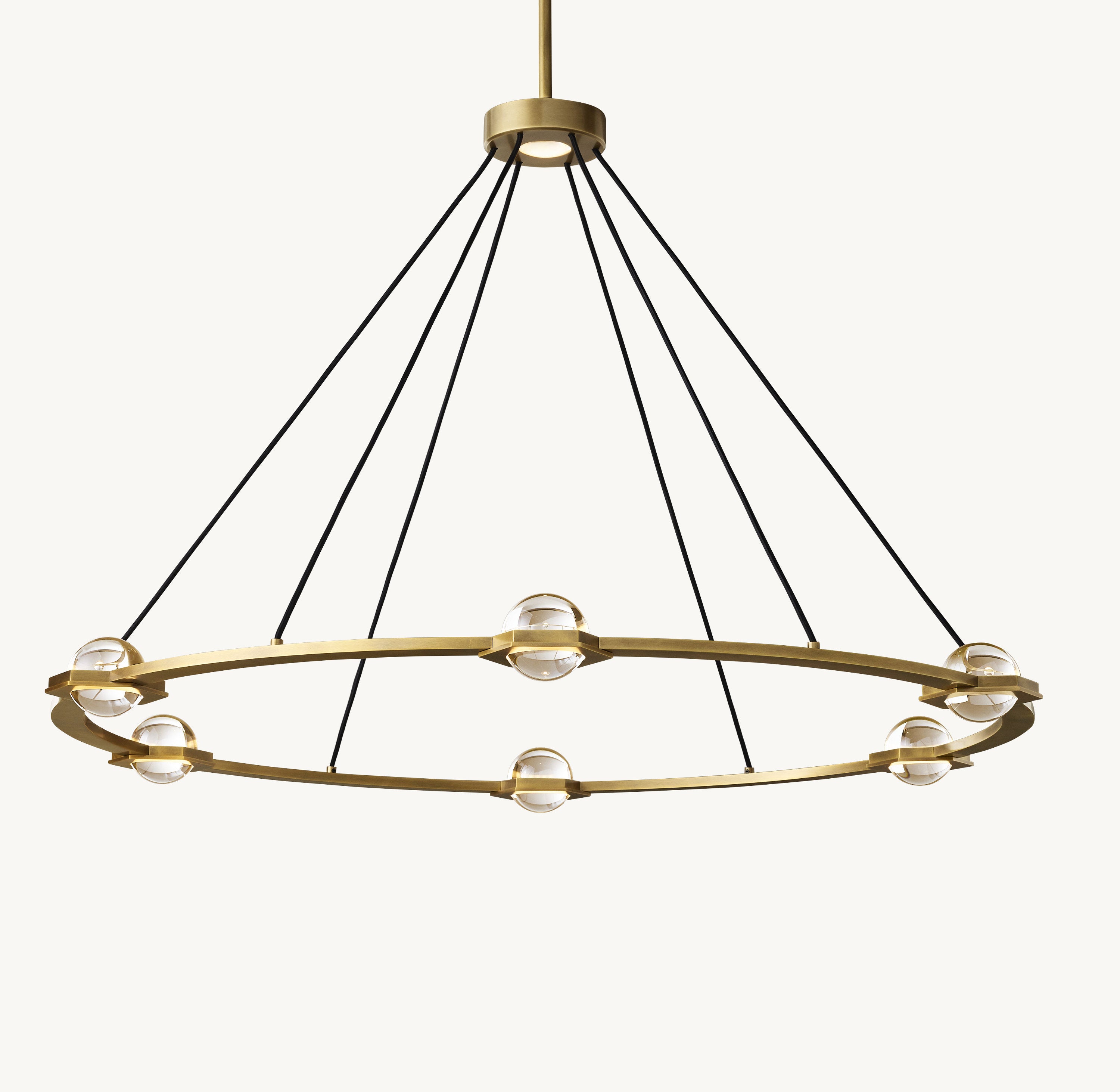 48 Inch Globe Crystal Ring Chandelier - Eclatant