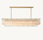 72 Inch Crystal Rod Rectangular Chandelier - Amadeo