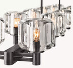 72 Inch Crystal Double Linear Candle Chandelier - Demaret