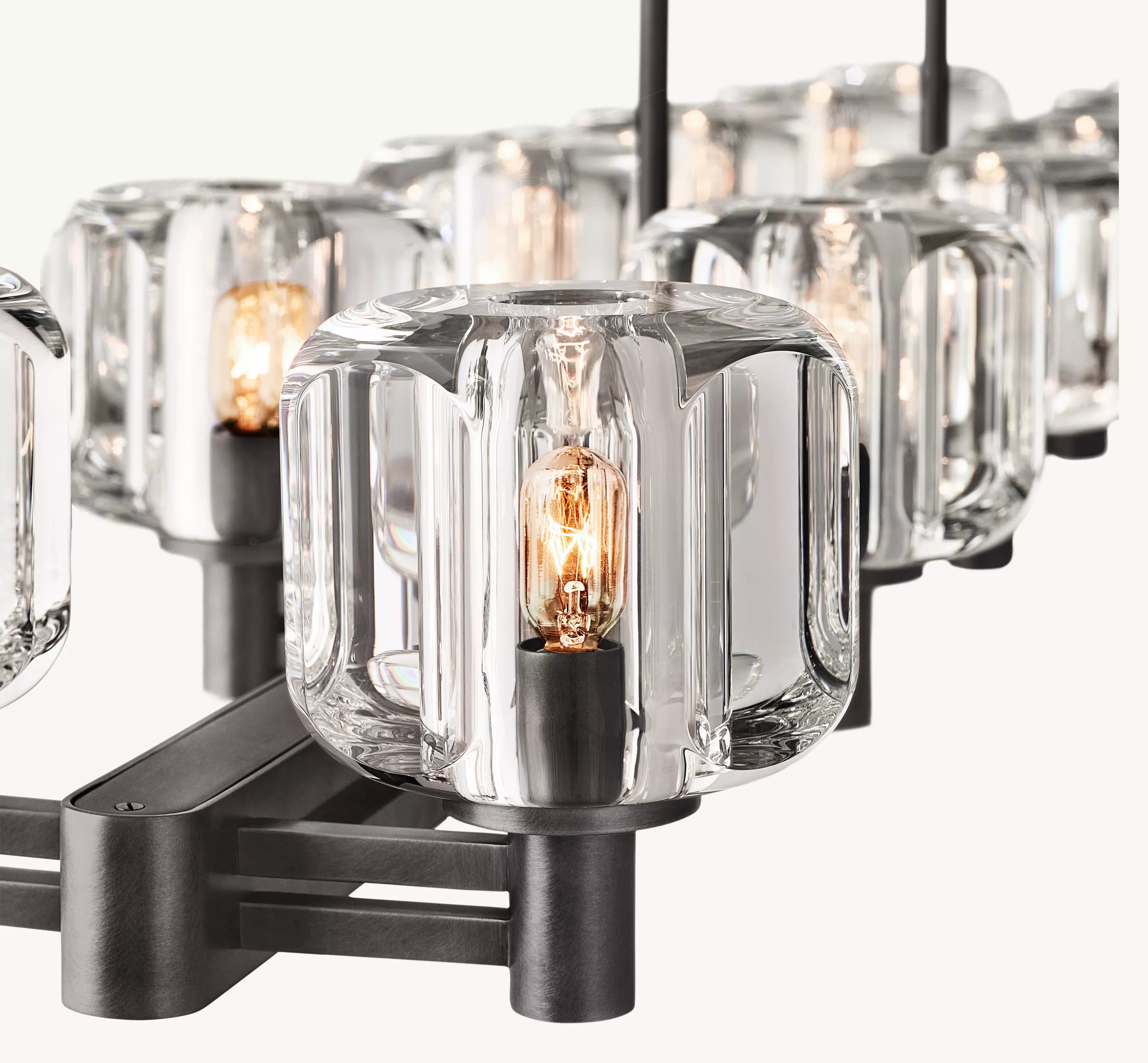 72 Inch Crystal Double Linear Candle Chandelier - Demaret