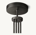 36 Inch Fluted-Glass Candlestick Round Chandelier - Cannele