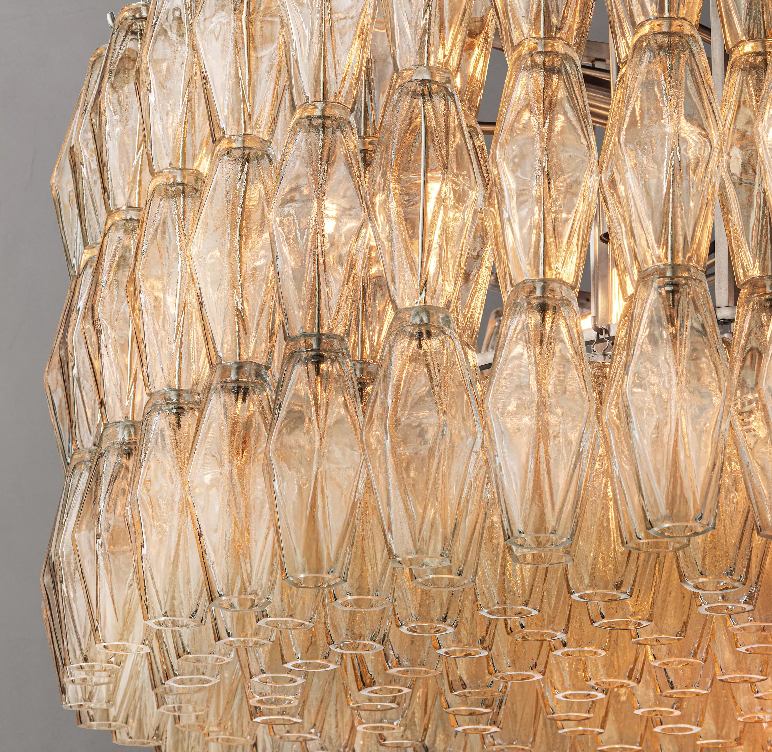 62 Inch Clear Murano Glass Round Chandelier - Chiara