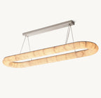 74 Inch Lisse Oval Alabaster Chandelier - Rivage