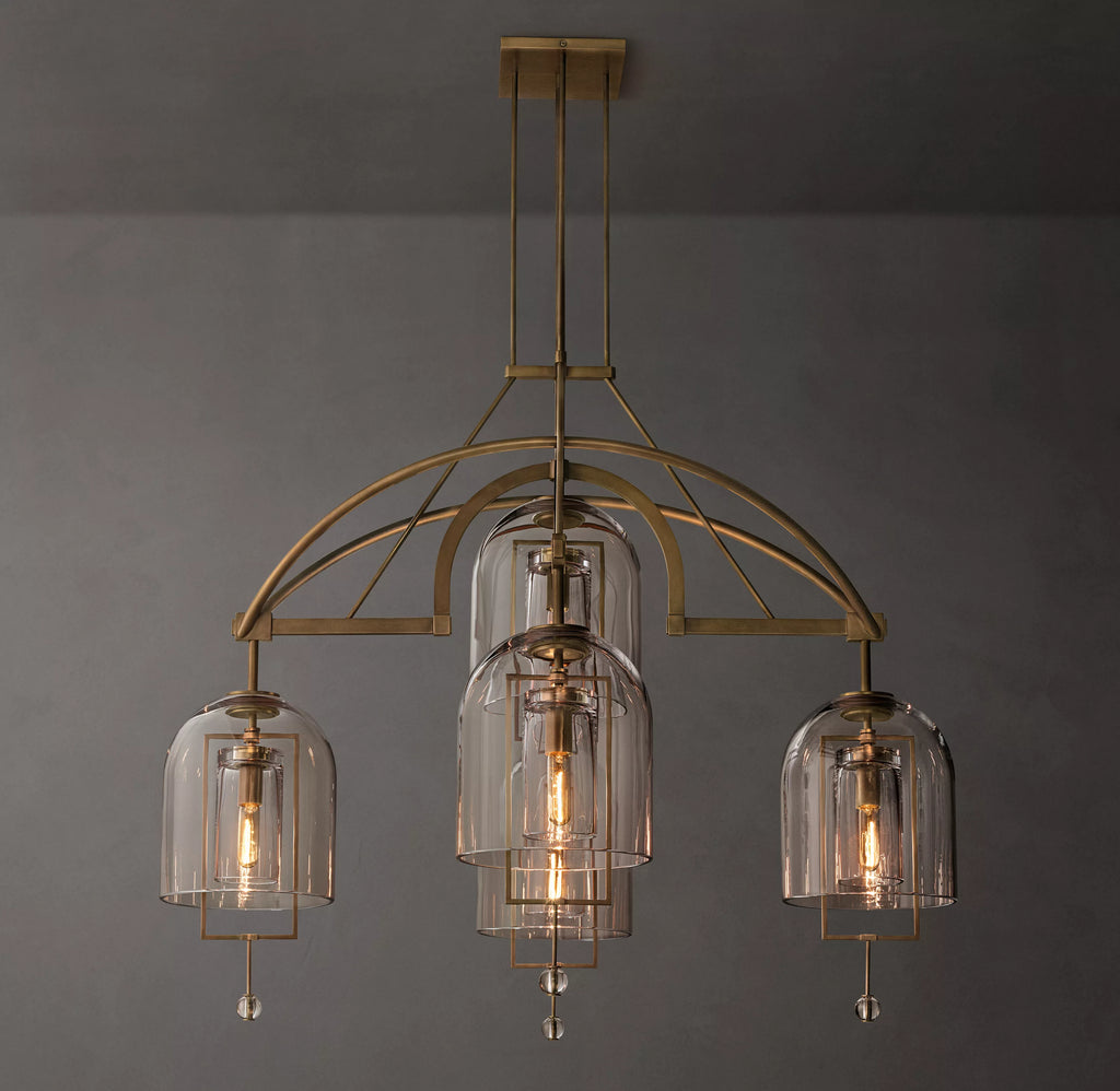 48 Inch Bell Glass Chandelier - Fulcrum