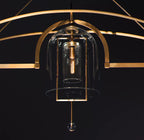 61 Inch Bell Glass Linear Chandelier - Fulcrum