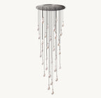 60 Inch Raindrop Glass Round Chandelier – Ava