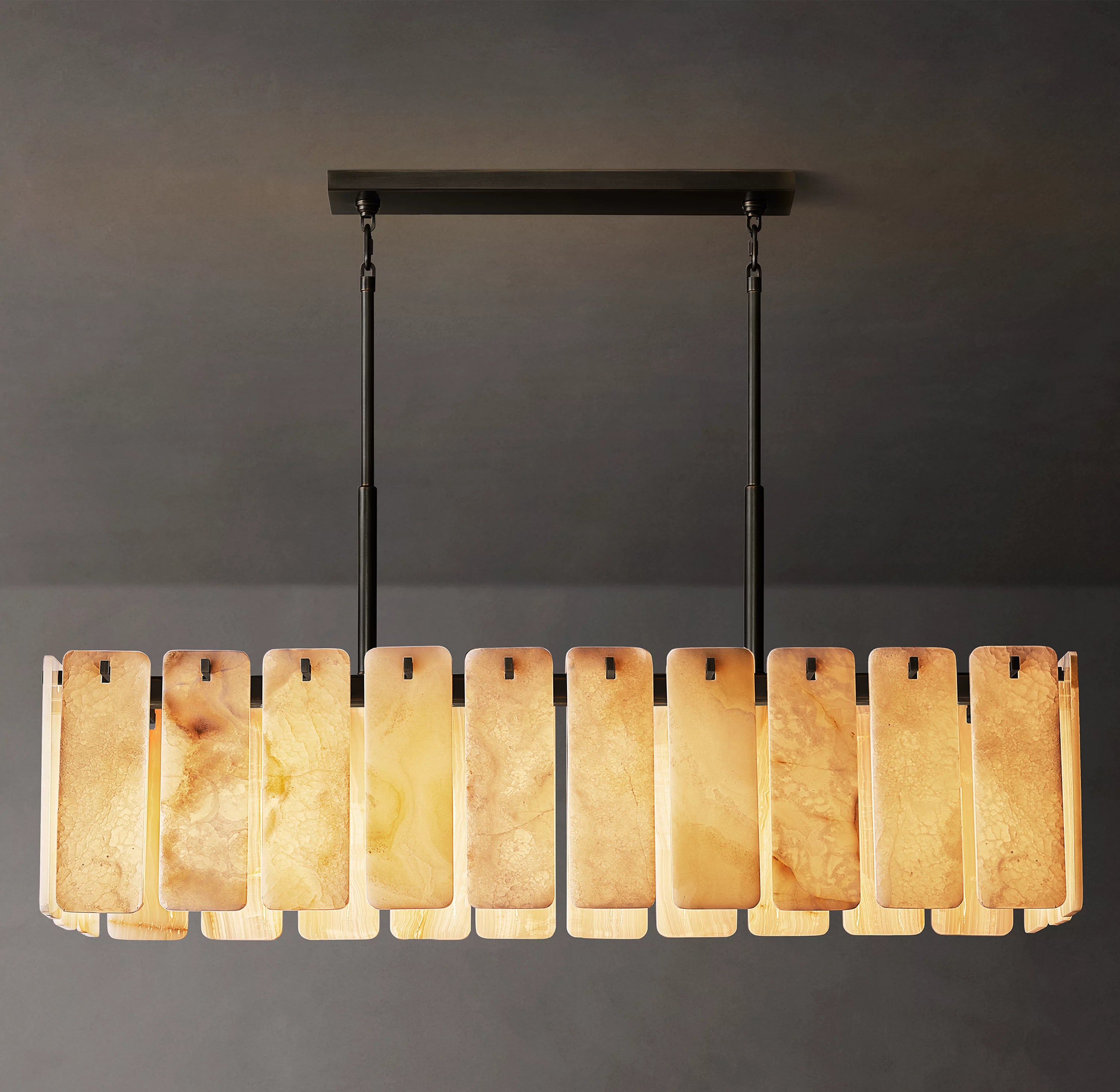 60 Inch Alabaster Rectangular Chandelier - Calamette