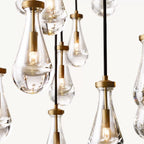 60 Inch Raindrop Glass Round Chandelier – Ava