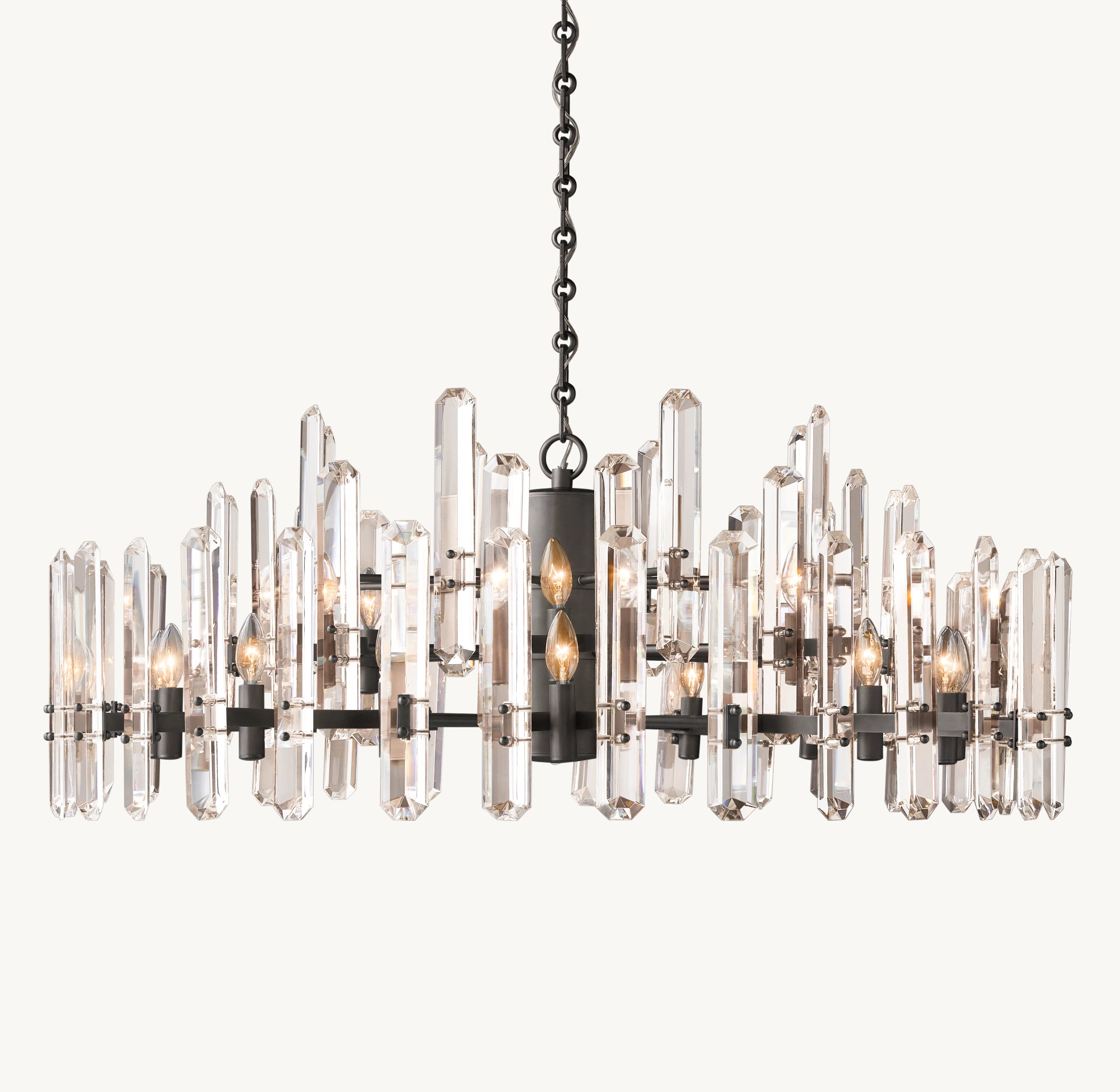 48 Inch Crystal Prism Round Chandelier - Bonnington