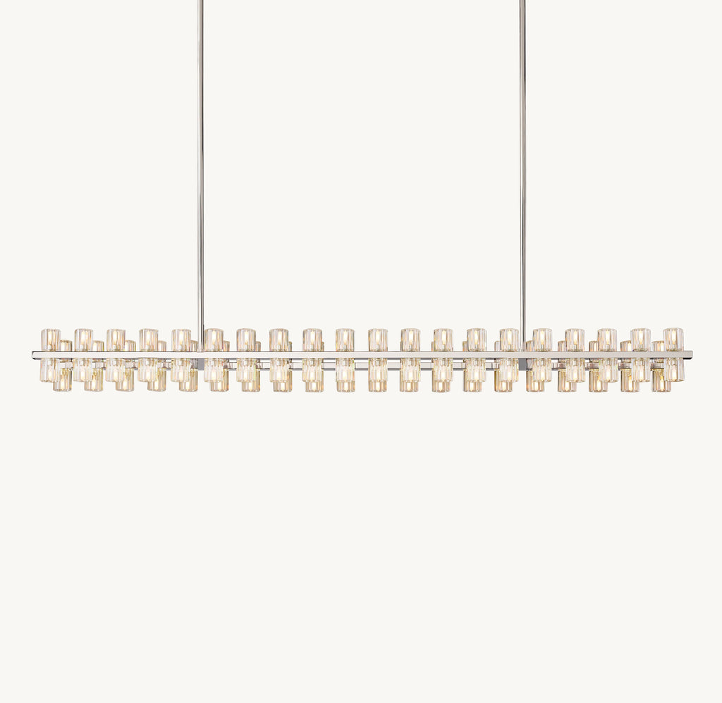 72 Inch Hexagonal Crystal Linear Chandelier – Arcachon