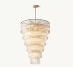 36 Inch Crystal Rod Tiered Chandelier - Amadeo