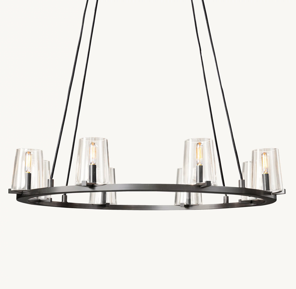 36 Inch Hurricane Candle Ring Chandelier - Pauillac